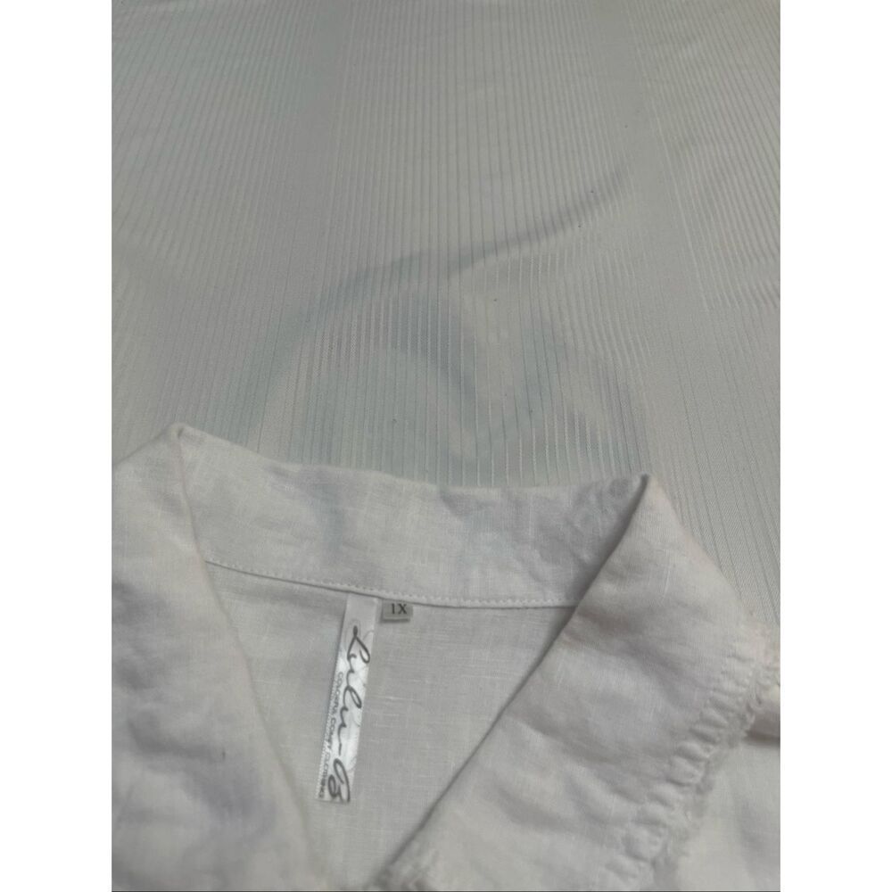 Lulu B Women’s White Linen Jacket Plus Size 1X - Picture 2 of 7